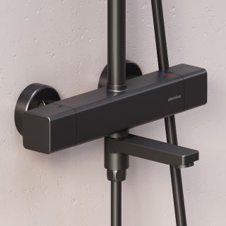 Душевая стойка Damixa Gala 953810300 с термостатом Черная матовая